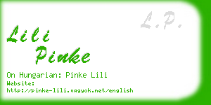 lili pinke business card